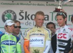 Das Schlusspodest der Tour de Luxembourg 2008: Albasini, Posthuma, Frank Schleck